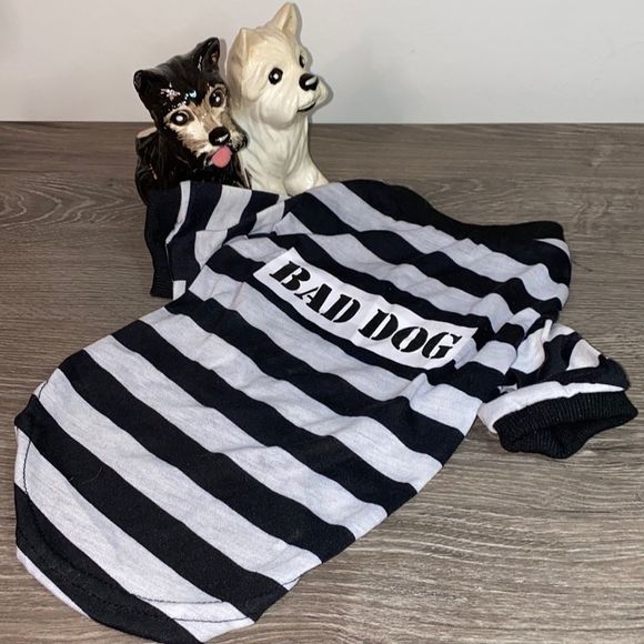 Other - BAD DOG Striped Dog Tee Shirt